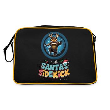 Drôle de cadeau de Noël - L’acolyte du Père Noël - Sac Retro - noir/or - Dos