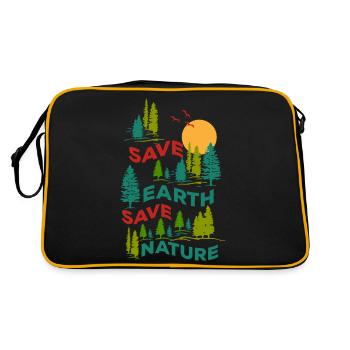 Sauver la terre Sauver la nature - Sac Retro - noir/or - Dos