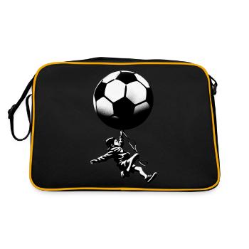 Street Art Banksy Style Gars avec Balle - Sac Retro - noir/or - Dos