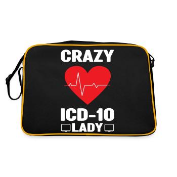 Klinische Kodierfachkraft | Krankenhaus Geschenke - Retro Tasche - Schwarz/Gold - Hinten