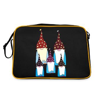 wichtel 5er - Retro Tasche - Schwarz/Gold - Hinten