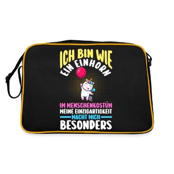Licorne - Sac Retro - noir/or - Dos