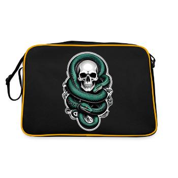 Snake Skeleton and Tattoo - Retro Bag - black/gold - Back