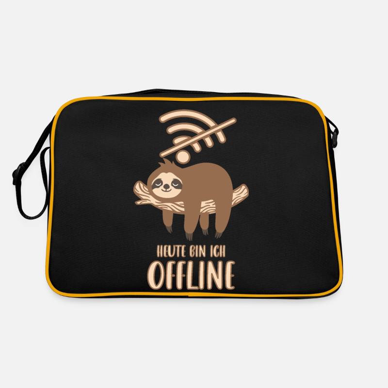 Heute bin ich Offline Retro Tasche