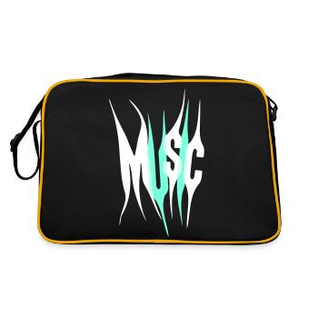 Musique Lettres cool Style Design Vie de fête - Sac Retro - noir/or - Dos