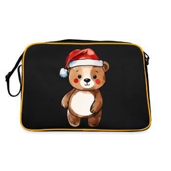 Dessin de Noël Ours - Sac Retro - noir/or - Dos