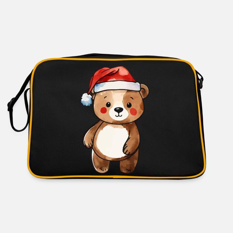 Dessin de Noël Ours Sac Retro
