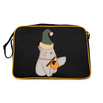 Chat de Noël - Sac Retro - noir/or - Dos