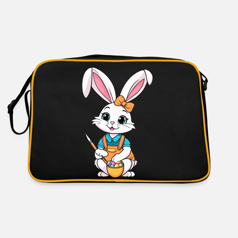 Easter bunny with Easter eggs Retro Bag