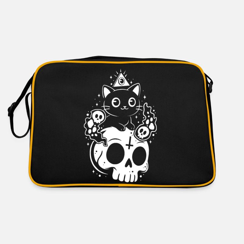 Mystic Skull Cat Retro Bag