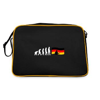 Evolution Deutschlehrer - Retro Tasche - Schwarz/Gold - Hinten
