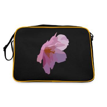 Blüten - Retro Tasche - Schwarz/Gold - Hinten