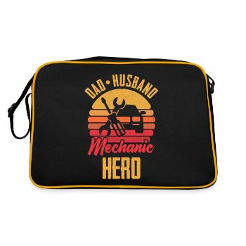 Car Mechanic Car Screwdriver Mechatronics Technician - Retro Bag - black/gold - Back