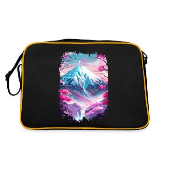 Retro Paysage Aesthétique Japonais - Sac Retro - noir/or - Dos