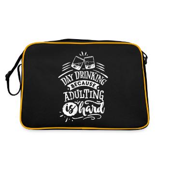 ALCOHOL PARTY GRILL CÉLÉBRATION MOTIFS DE BOISSONS - Sac Retro - noir/or - Dos