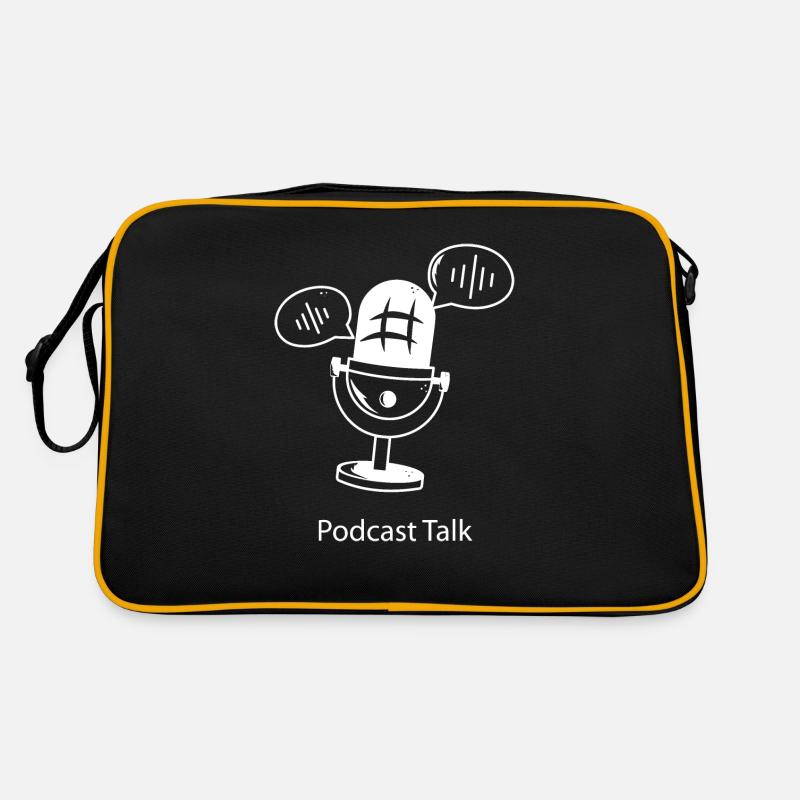 Mikrofon Comic Sprechblase Retro Tasche