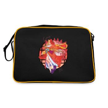 9-schwänziges Fuchsweibchen - Retro Tasche - Schwarz/Gold - Hinten
