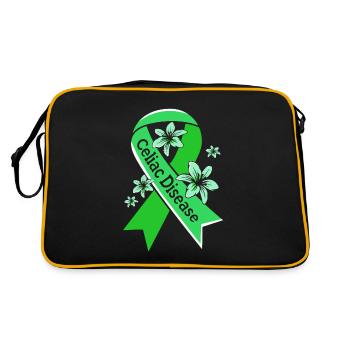 Celiac Disease Gluten Free - Retro Bag - black/gold - Back