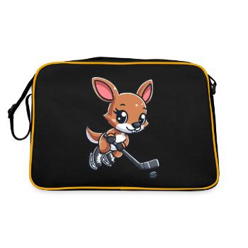 Kangourou et souris Hockey sur glace - Équipe insolite sur - Sac Retro - noir/or - Dos
