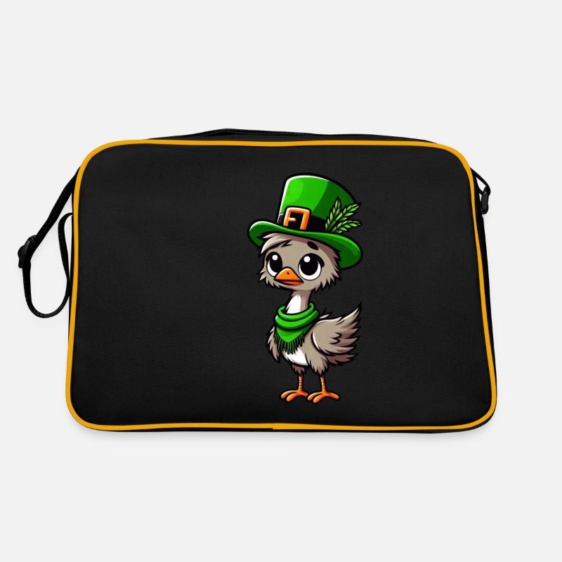 St. Patrick's Emu & Maine Coon Retro Tasche