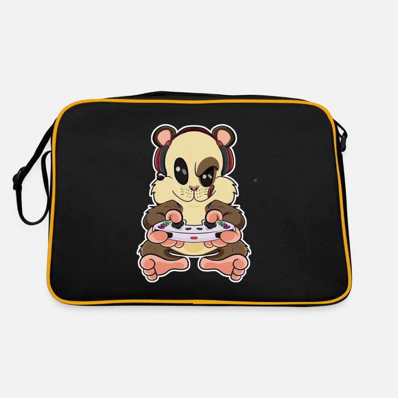 Hamster With Gaming Controller I Funny Gaming I Retro Tasche