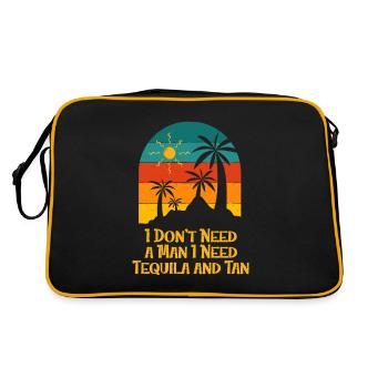 Need Tequila and Tan Summer Sunbathing Tropical - Retro Bag - black/gold - Back