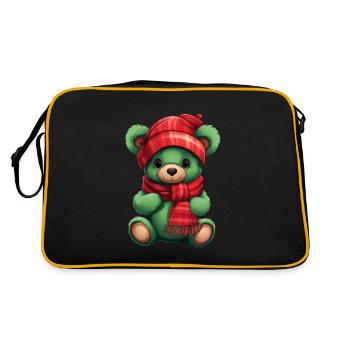 Winter Teddy - Retro Tasche - Schwarz/Gold - Hinten