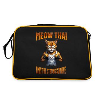Arts martiaux mixtes I Muay Thai Cat I Miaou Thaï I - Sac Retro - noir/or - Dos