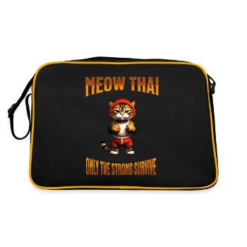 Arts martiaux mixtes I Muay Thai Cat I Miaou Thaï I - Sac Retro - noir/or - Dos