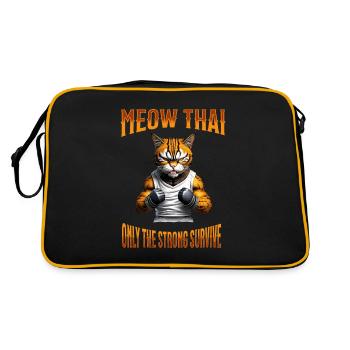 Arts martiaux mixtes I Muay Thai Cat I Miaou Thaï I - Sac Retro - noir/or - Dos