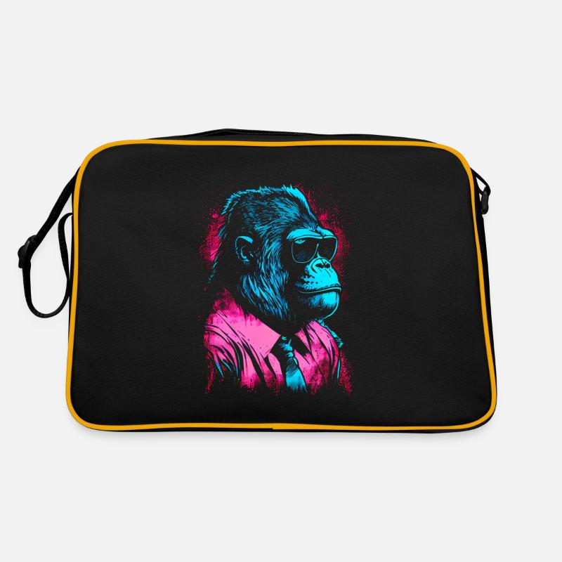 80s Neon Business Gorilla Artwork Retro Bag