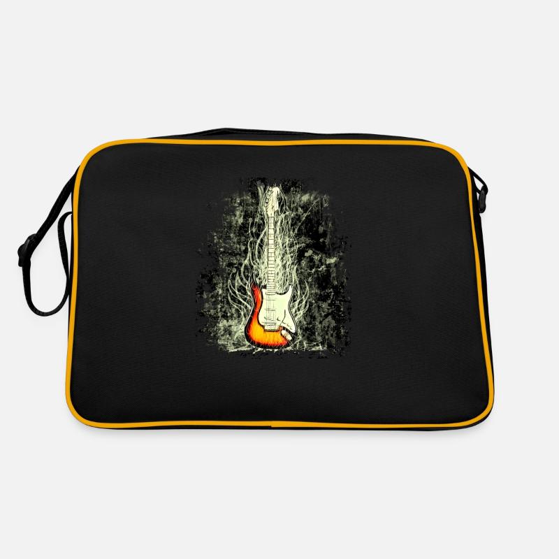 guitar - Retro Tasche - Schwarz/Gold