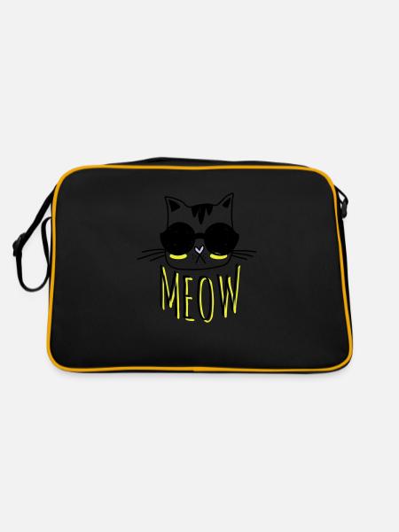 Cool Cat - Retro Bag - black/gold - Back