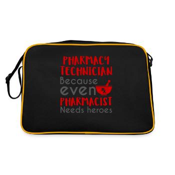 Pharmacy / Pharmacist: Pharmacy Technician, becaus - Retro Bag - black/gold - Back