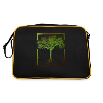 Mutter Natur - Rahmen 01 - Retro Tasche - Schwarz/Gold - Hinten