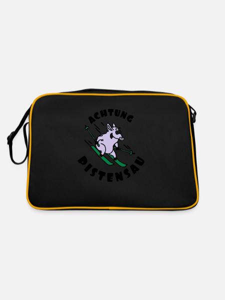 pistensau_02_e_3c - Retro Bag - black/gold - Back