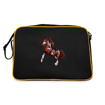 Native Horse - Retro Tasche - Schwarz/Gold - Hinten