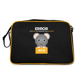 Error 404 Mouse - Retro Bag - black/gold - Back