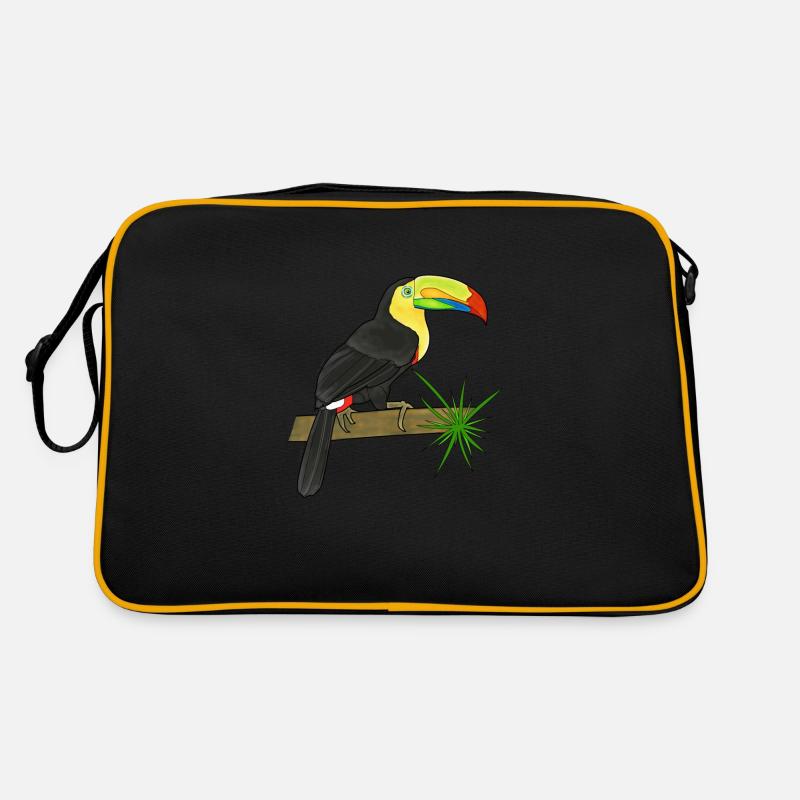 Tukan - Retro Tasche - Schwarz/Gold