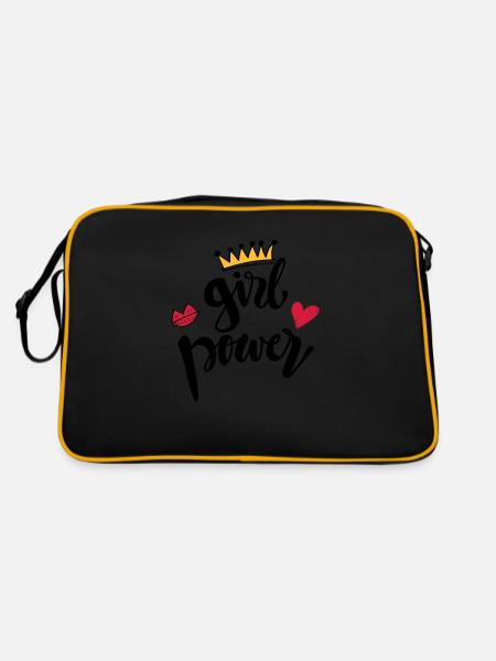 Girl Power - Retro Bag - black/gold - Back