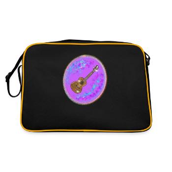 Ukulélé - Sac Retro - noir/or - Dos