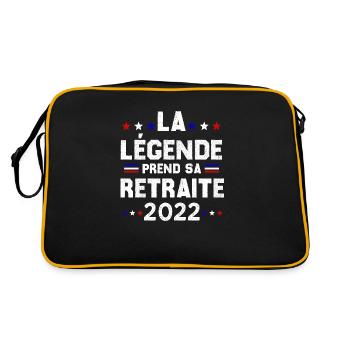 Retraite 2022 Cadeau Humour Personnalisé - Sac Retro - noir/or - Dos