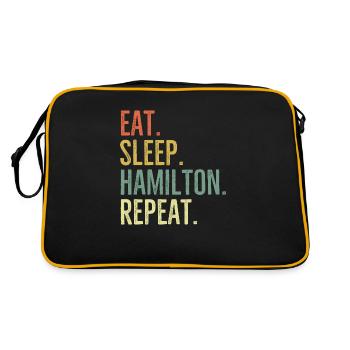 Manger dormir Hamilton Répéter - Sac Retro - noir/or - Dos