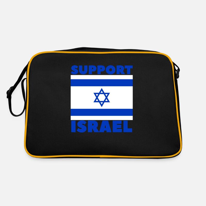 Support Israel - Retro Tasche - Schwarz/Gold