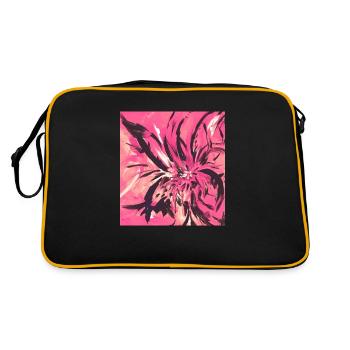 Fleur rose - Sac Retro - noir/or - Dos