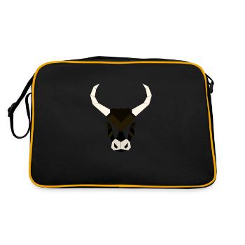 Taureau géométrique - Sac Retro - noir/or - Dos
