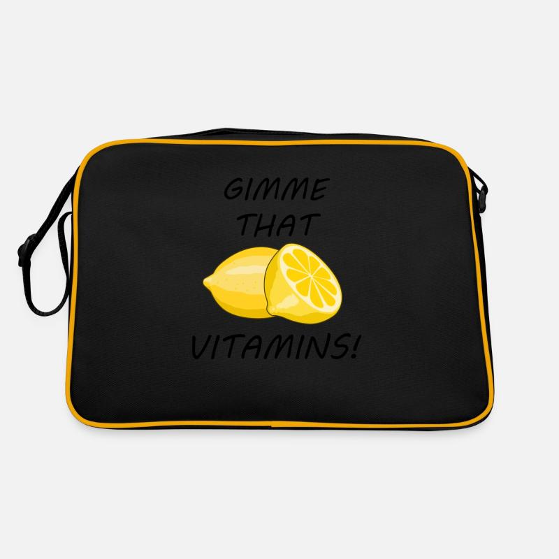 Gimme That Vitamins Ironic Lemon Citrus Fruit Retro Bag