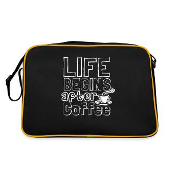 La vie commence après le café - Sac Retro - noir/or - Dos