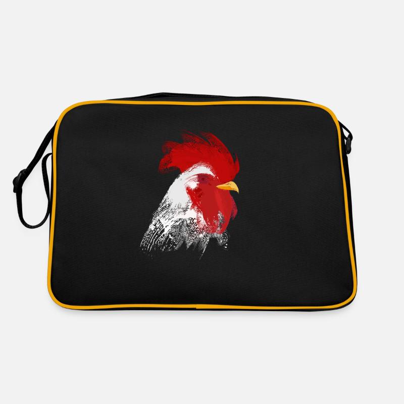 Hahn - Retro Tasche - Schwarz/Gold