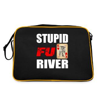 Stupid Fu*** River - Lose Poker on the River - Retro Bag - black/gold - Back